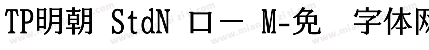 TP明朝 StdN ロー M字体转换